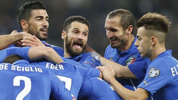 Italia celebra un gol ante Noruega | Fuente: AP