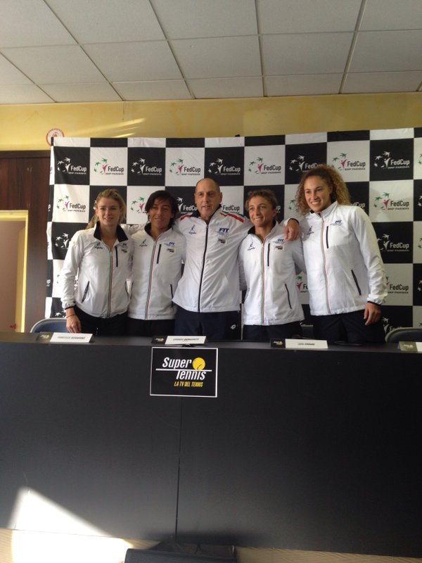 Italian Team During The Presser | Photo Courtesy of: FFTennis on Twitter