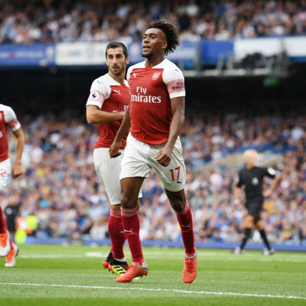 Iwobi celebra su gol ante el Chelsea | Fotografía: Arsenal