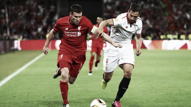 Milner's performances for Liverpool notably in the Europa League earned him his high rating (image:UEFA,com)