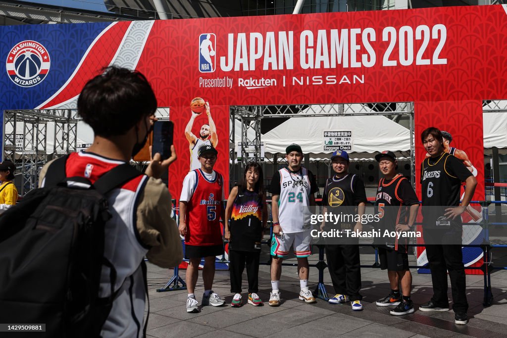 A general view of the atmosphere prior to the Washington Wizards v Golden State Warriors - NBA Japan Games at Saitama Super Arena on October 02, 2022 in Saitama, Japan.  (Photo by Takashi Aoyama/Getty Images)