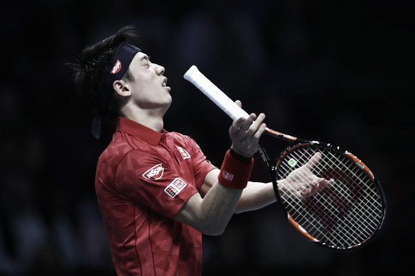 Kei Nishikori se muestra impotente ante el constante acierto de Novak Djokovic | Fuente: Getty Images