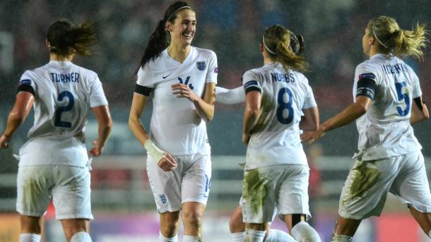 Will Jill Scott have to bail England out again tomorrow? (Photo: The FA)