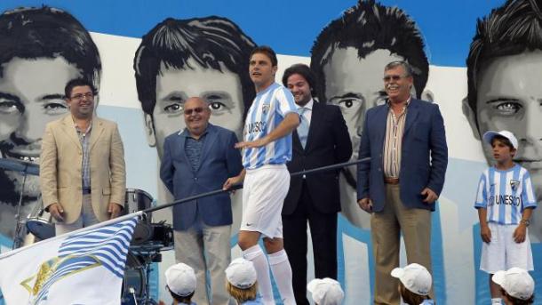 Joaquín, en su presentación como jugador del Málaga | Foto: Málaga Club de Fútbol