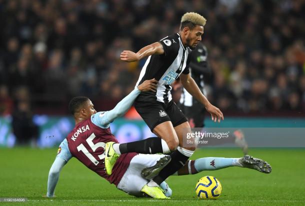 Record signing Joelinton has now gone ten matches without a goal after the game with Aston Villa (Photo by Stu Forster/ Getty Images)