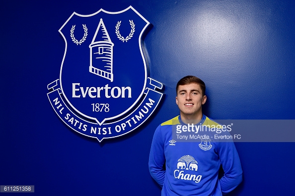 Jonjoe Kenny has made just one senior appearances for Everton. | Photo:Tony McArdle/EvertonFC/Getty Images 
