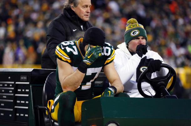 Jordy Nelson suffered broken ribs against the New York Giants and has been sidelined ever since. (Source: Matt Ludtke/AP)