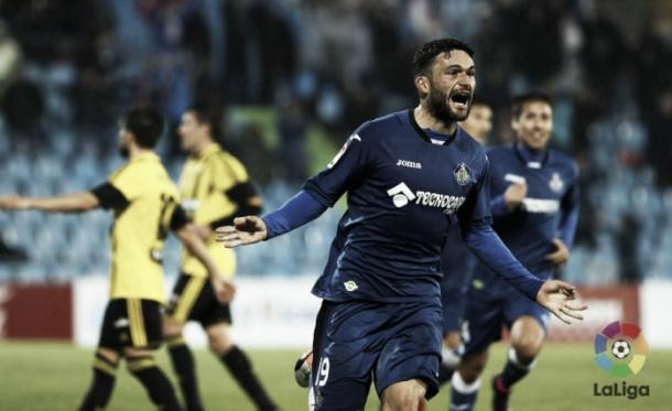 Jorge Molina celebra un tanto de esta temporada | Foto: LaLiga