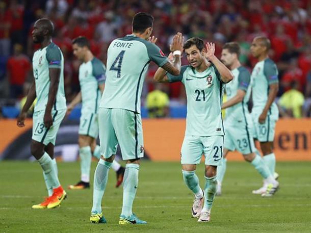 Fonte and Cedric were pivotal for Portugal in the summer, but did not feature in the European champions demolition of Gibraltar. Photo: Southampton FC.