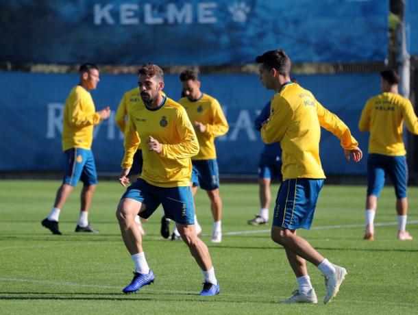 Varios jugadores en el entrenamiento. Foto: Web RCD Espanyol.