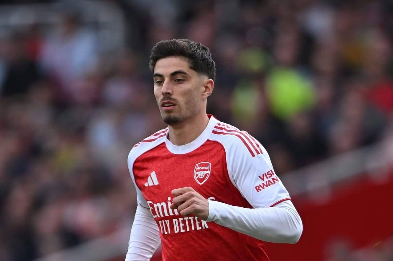 Kai Havertz in action for Arsenal in the Premier League