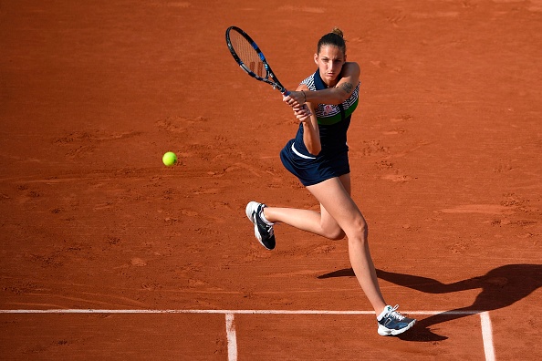 The Czech's serve wasn't firing on all cylinders today but she found a way to win (Photo by Eric Feferberg / Getty)