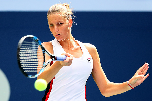 Pliskova in action in the Arthur Ashe Stadium (Photo by Al Bello / Getty Images)