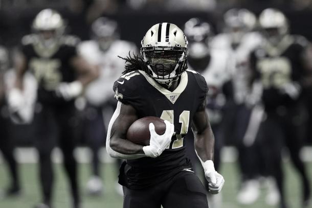 Alvin Kamara siempre es una solución para Drew Brees. Foto: Saints