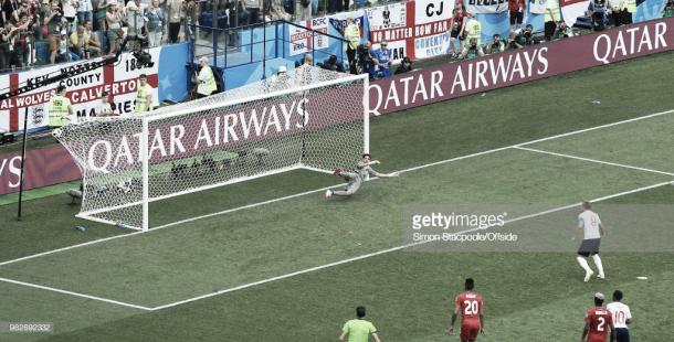 Kane convierte un penalti frente a Panamá / Fuente: Getty Images