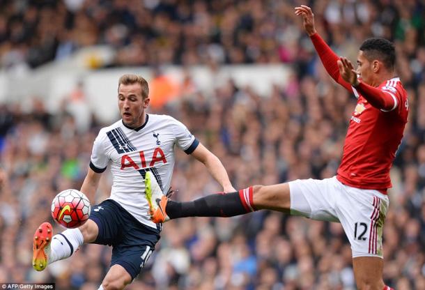 The striker in action on Sunday (photo: Getty)