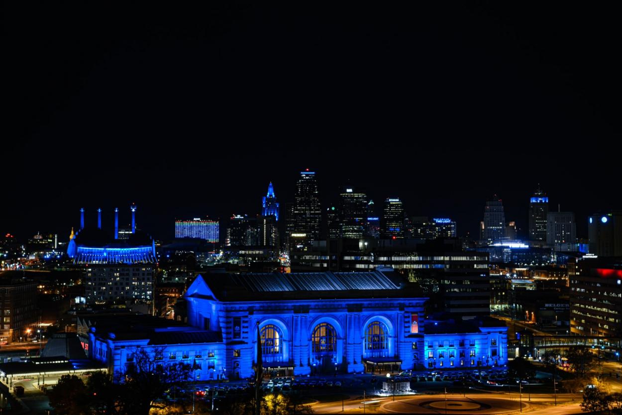 The city is painted blue/ Foto: SportingKC