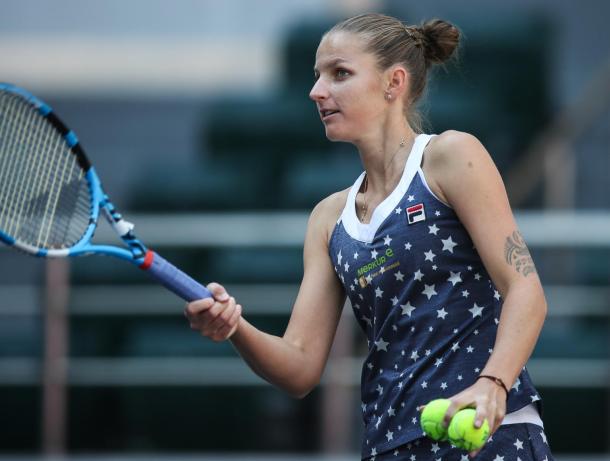 Karolina Pliskova moved into the quarterfinals of the Tianjin Open | Photo: WTA