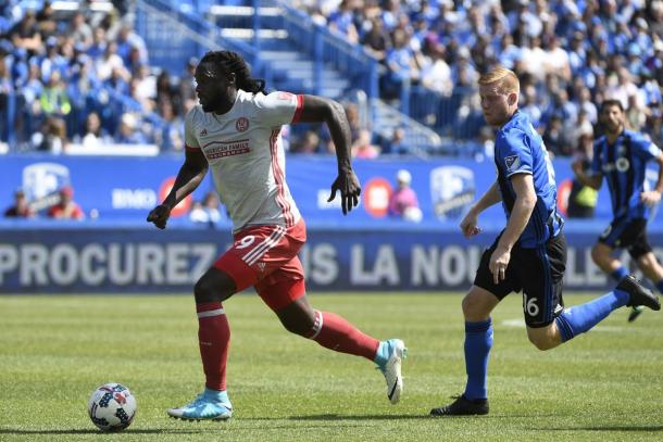 Kenwyne Jones opened his MLS account last weekend vs Montreal. (Source: Eric Bolte-USA Today Sports