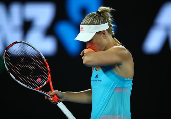 The German's title defence ended haphazardly to Vandeweghe in Melbourne (Photo by Clive Brunskill / Getty)