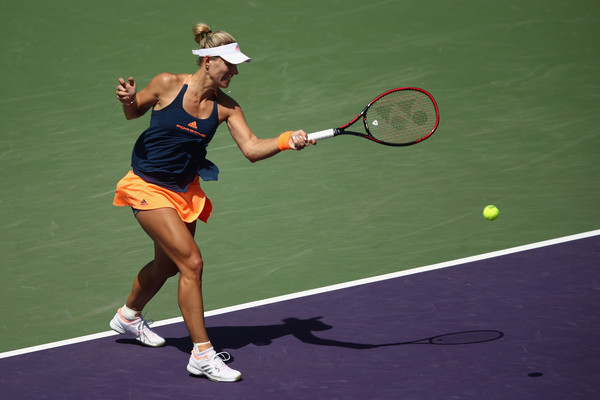 Kerber's results slightly improved in North America at the Miami Open, where she made the quarterfinals (Photo by Julian Finney / Getty)