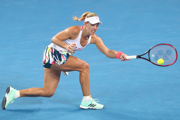 Kerber in her quarterfinal loss to Svitolina in Brisbane (Photo by Chris Hyde / Getty Images)