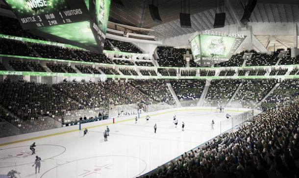 Vista simulada del futuro KeyArena Foto cortesía Oak View Group