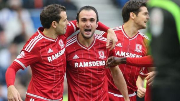 Kike's goal at Brighton came from Adomah's excellent left-wing cross | Photo: BBC