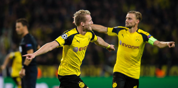 Schürrle celebra el gol frente al Madrid | Foto: Borussia Dortmund