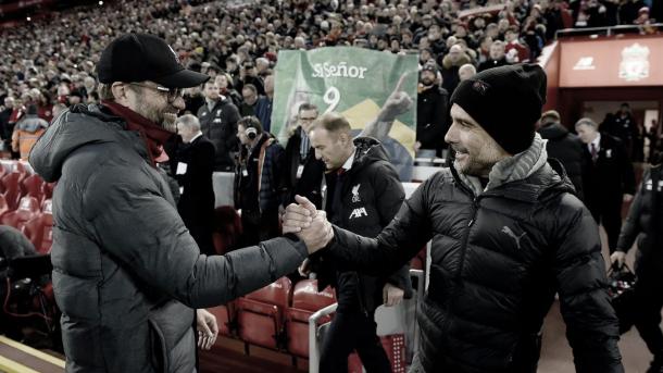 Jürgen Klopp y Per Guardiola, dos de los protagonistas de esta temporada | Foto: Premier League