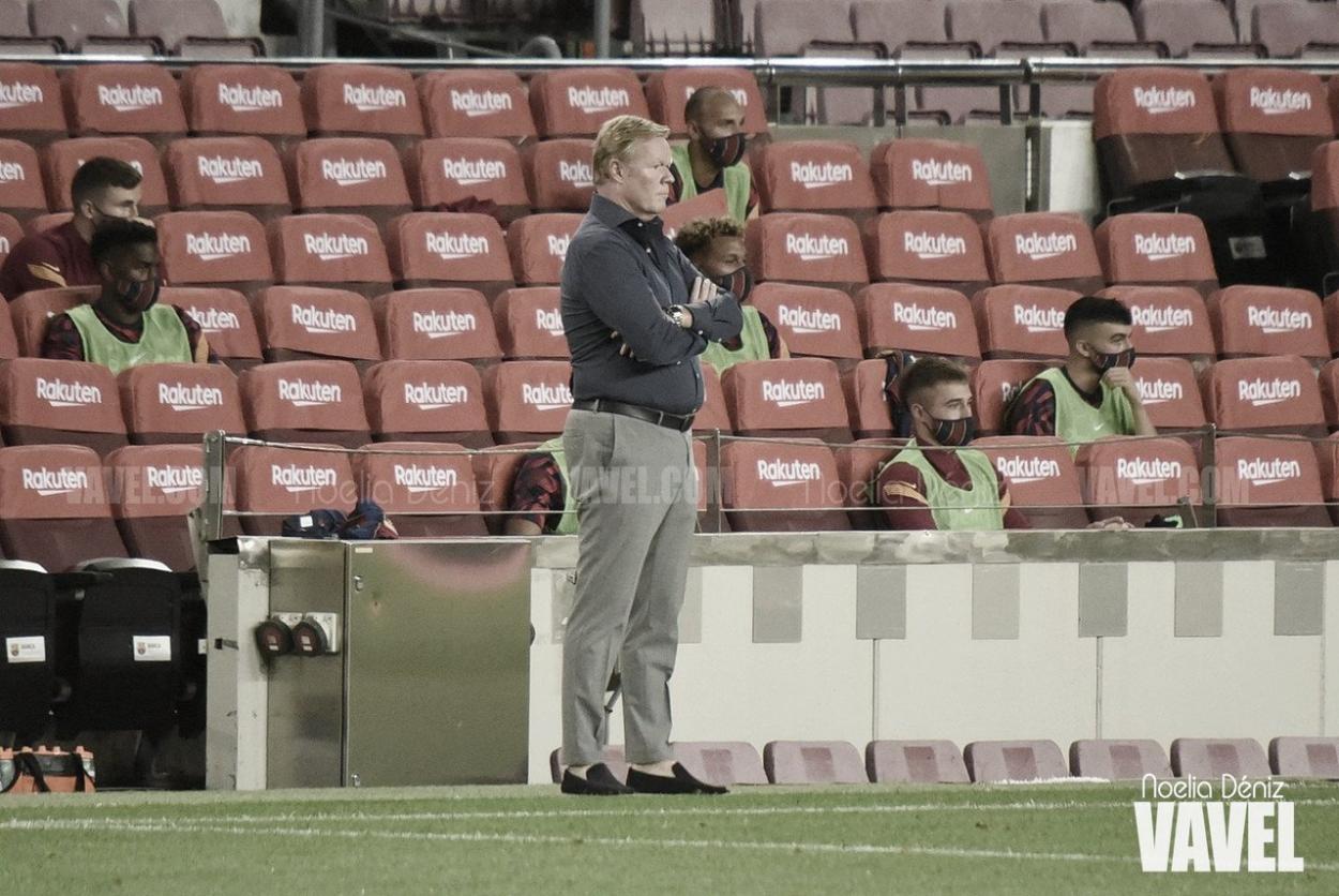 Koeman en el banquillo azulgrana. | Foto: Noelia Déniz