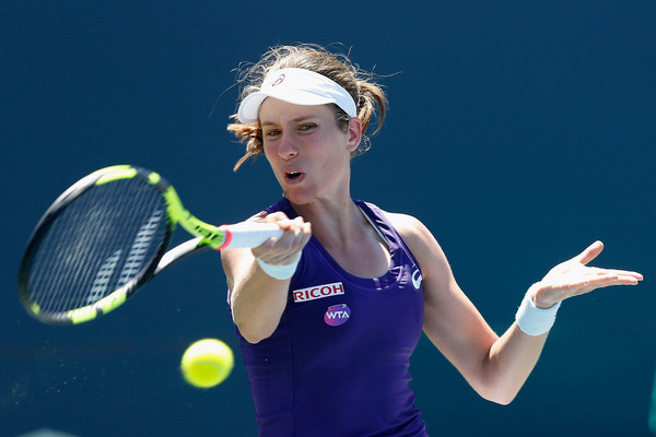 Konta in her quarterfinal match with Zheng Saisai on Friday (Photo by Lachlan Cunningham / Source : Getty Images)