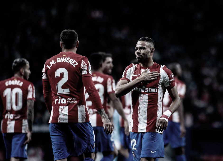 Lodi celebrando su gol. / Twitter: Atlético de Madrid oficial
