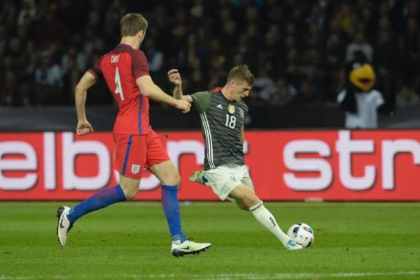 Toni Kroos' superb long range strike had opened the scoring for Germany (Source: Bleacher Report) 