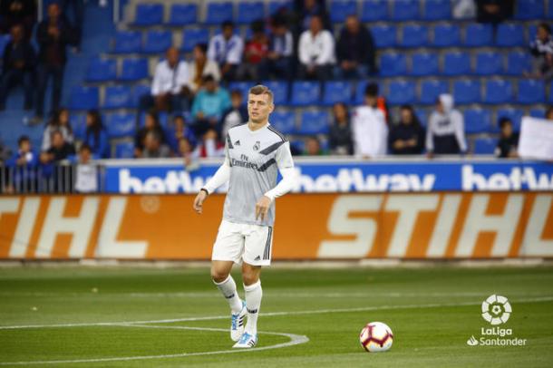 Toni Kroos durante un entrenamiento en Mendizorroza | Foto: LaLiga Santander