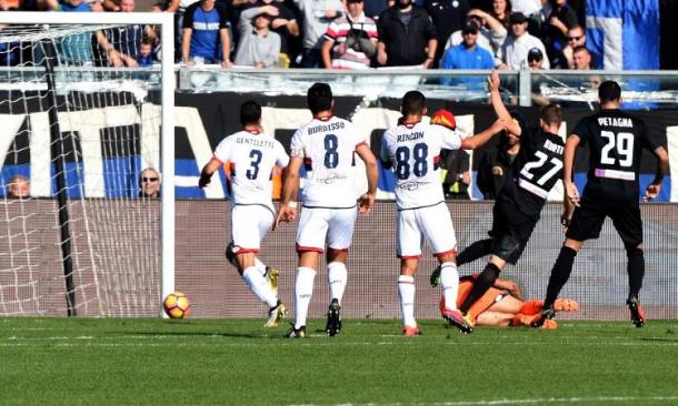 Uno dei due goal di Kurtic all'andata, www.calciomercato.com