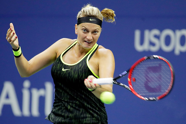 Kvitova in her fourth round match with Kerber (Photo by Andy Lyons / Getty Images)