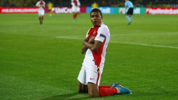 L'esultanza di Mbappé | Foto via LaPresse