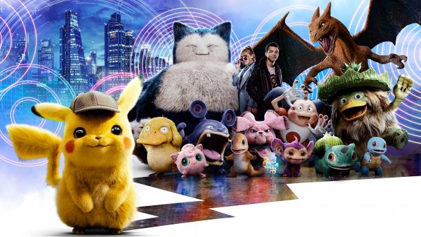 Imagen publicitaria película Detective Pikachu