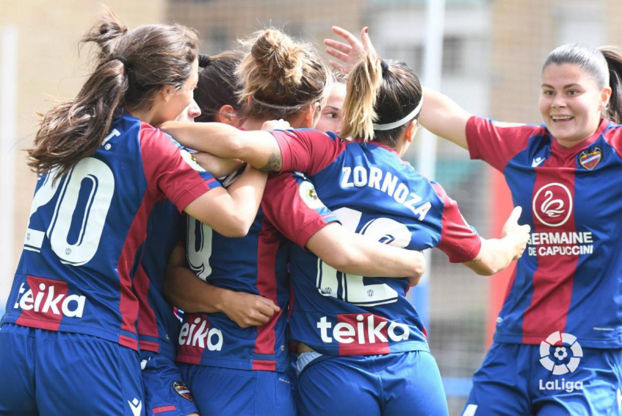 Celebración de un gol en el partido entre el Madrid CFF y Levante / Foto: LaLiga