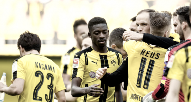 Jugadores del Dortmund celebran la victoria ante el Hoffenheim | Foto: bvb.de