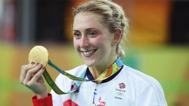 Laura Trott feliz con su segunda medalla de oro | Fuente. Rio2016