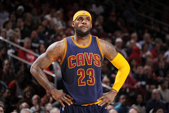 He is nicknamed The King for a reason. LeBron James is a dominating force on the court. Photo: Getty Images.