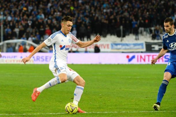 Ocampos in action against Lyon | Photo: foot01.com