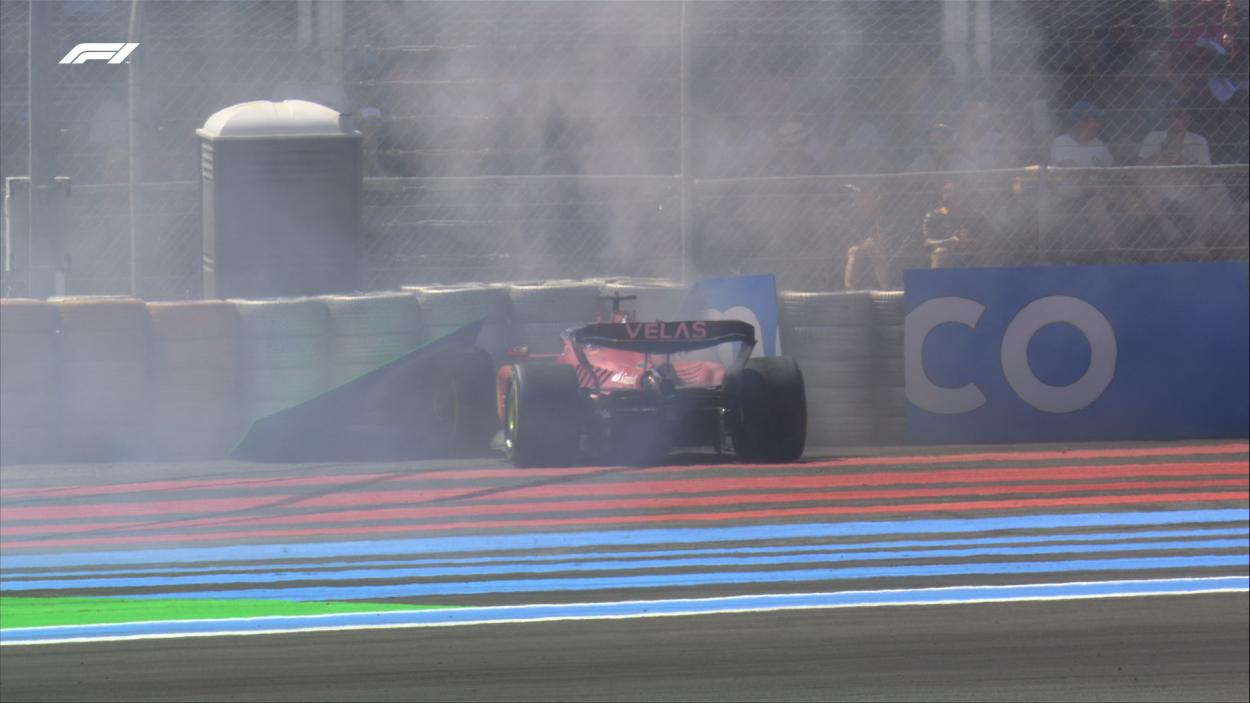 Accidente de Leclerc en Paul Ricard. Vía Twitter @F1