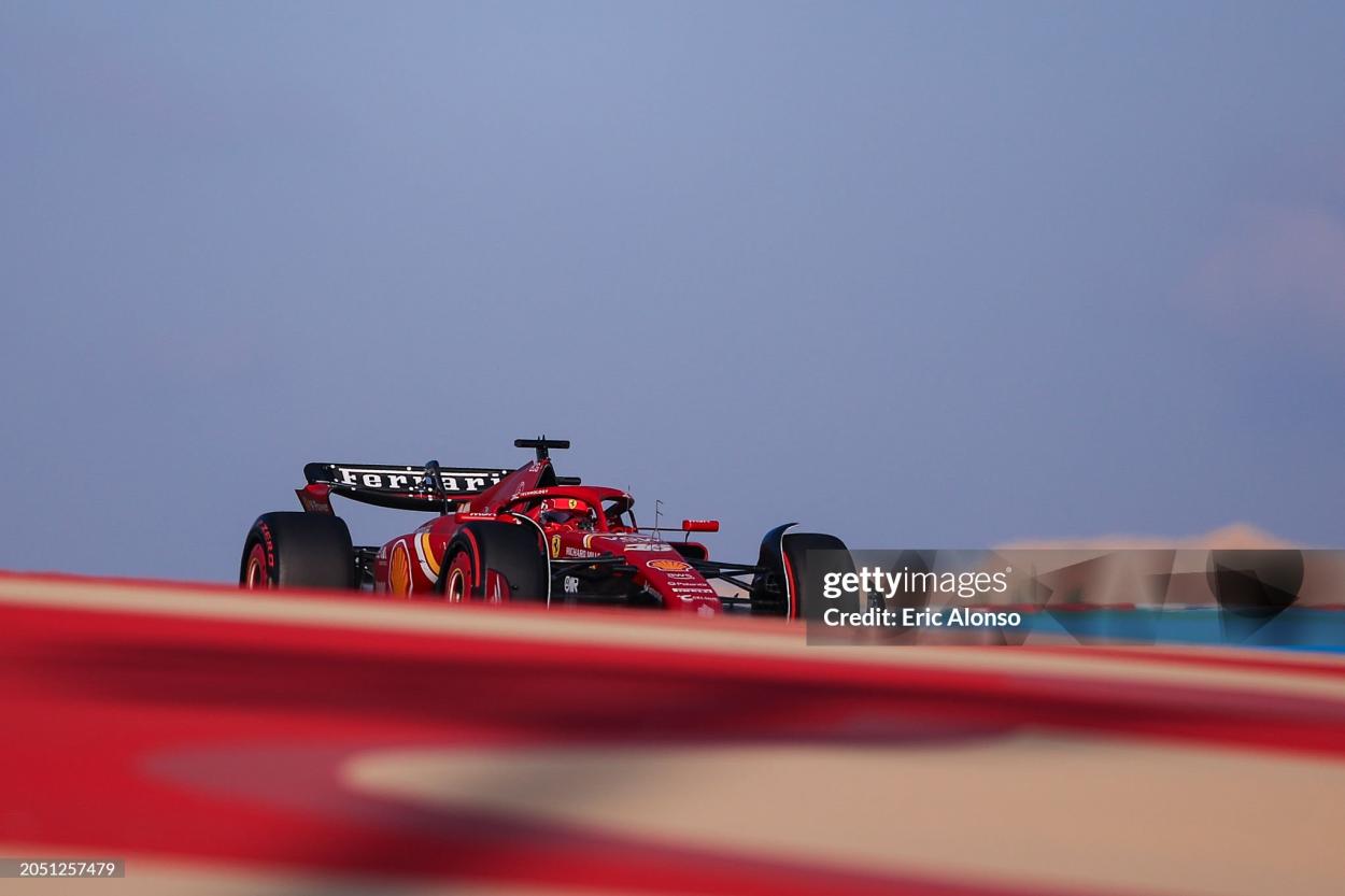 Charles Leclerc of Monaco driving the (16) Ferrari SF-24 on track during qualifying ahead of the F1 Grand Prix of Bahrain at Bahrain International Circuit on March 01, 2024 in Bahrain, Bahrain. (Photo by Eric Alonso/Getty Images)