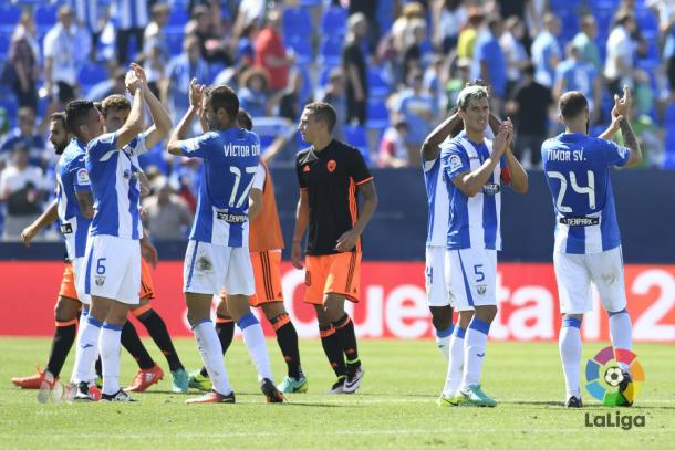 El CD Leganés saludando al final del partido | Foto: La Liga