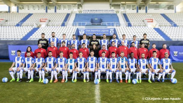 Equipo del CD Leganés, que participará esta temporada en La Liga. Fuente: CD Leganés