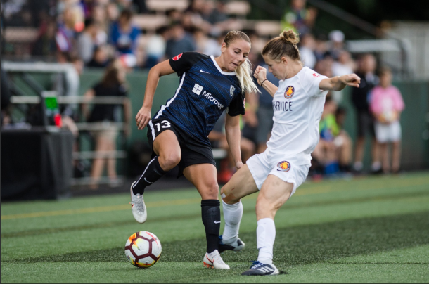 Adriana Leon (left) could be an important part of the Seattle Reign FC attack with so many players missing from the upcoming match. | Photo: isiphotos.com