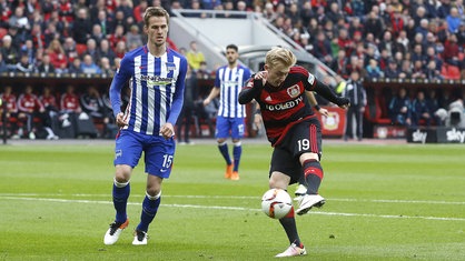 Brandt remata para anotar el primer gol (Foto Getty Images)